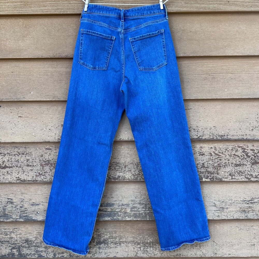 Old Navy Womens High-Rise Wow Wide Leg Jeans Size 4 Blue Denim Cotton Blend - Picture 4 of 13